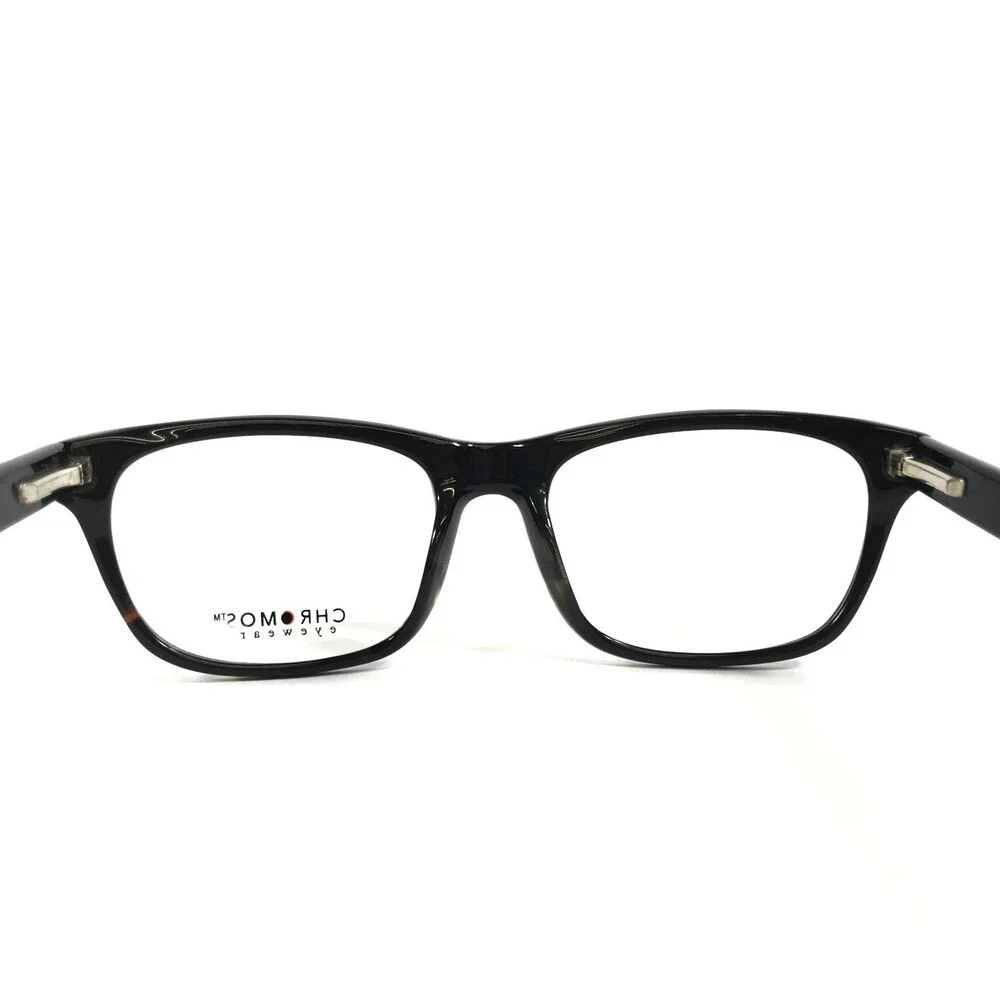 Chromos Eyeglasses Frames GAIL Shiny Black Tortoise Square Full Rim 51-18-140